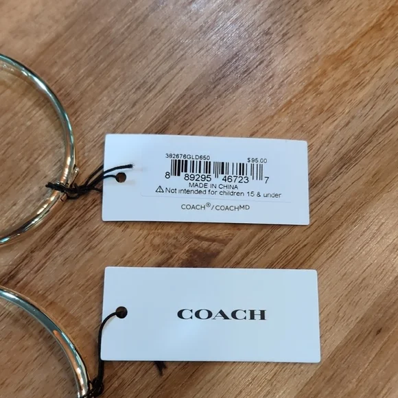 Coach Gold Tone Bangle Bracelet with C Charm - Picture 3 of 7